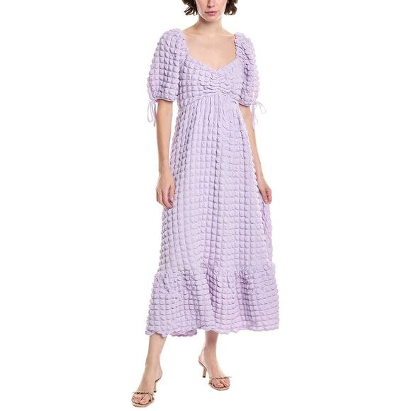 Endless Rose Womens  Textured Maxi Dress, Purple - Picture 1 of 3